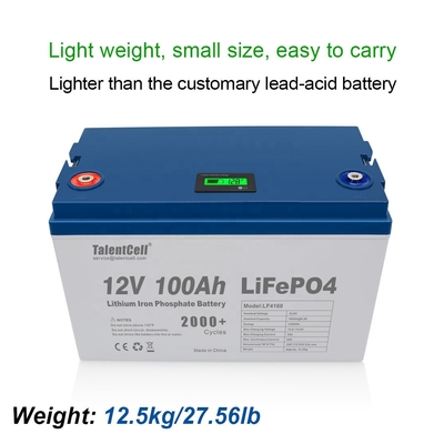 Lifepo4 गोल्फ बैटरी सोलर RV रिचार्जेबल 100ah 12v लिथियम लाइफपो4 बैटरी