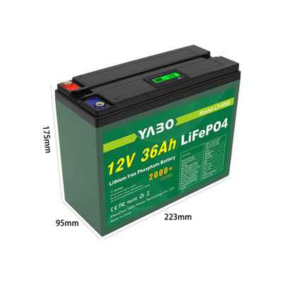 सोलर स्टोरेज एनर्जी डीप साइकिल के लिए 12V 36Ah Lifepo4 बैटरी