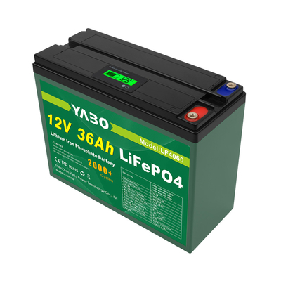 सोलर स्टोरेज एनर्जी डीप साइकिल के लिए 12V 36Ah Lifepo4 बैटरी