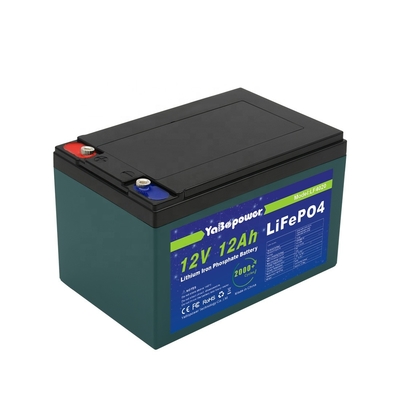 Yabo बैटरी 12V Lifepo4 बैटरी 12v 12ah पैक