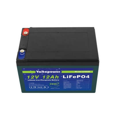 Yabo बैटरी 12V Lifepo4 बैटरी 12v 12ah पैक