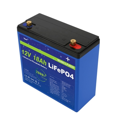 पर्याप्त आपूर्ति फैक्टरी अनुकूलित 12v 18Ah निर्वहन वर्तमान 9A Lifepo4 प्रमुख क्षमता के साथ बैटरी