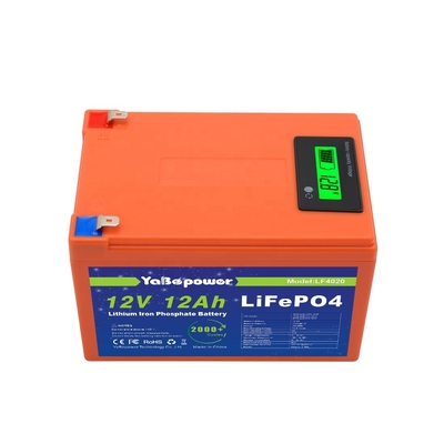 CE प्रमाणित 12v 12Ah डिस्चार्ज करंट 6A Lifepo4 बैटरी प्रमुख क्षमता के साथ