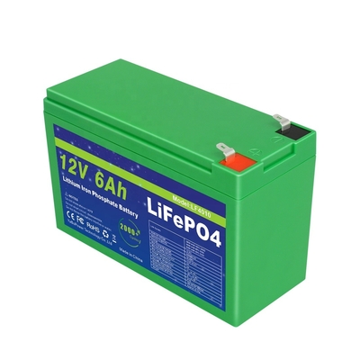 स्मार्ट BMS 12v 6ah Lifepo4 बैटरी पैक डीप साइकिल 2000 साइकिल