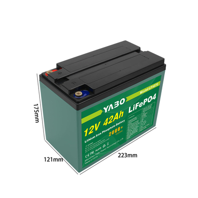 Rv डीप साइकिल Lifepo4 बैटरी 12V 42Ah 2000 साइकिल