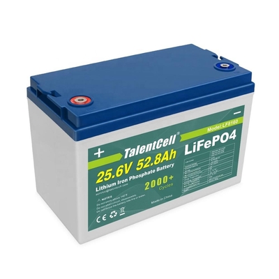 25.6v 52ah 50ah 24v Lifepo4 डीप साइकिल बैटरी सोलर 3000 साइकिल