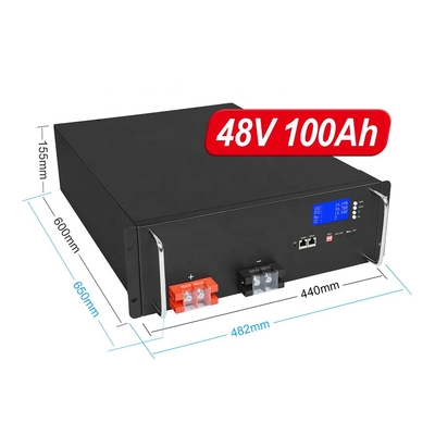 48v 100 Amp घंटे Lifepo4 बैटरी डीप साइकिल 4000 सोलर पावर वॉल स्टोरेज सिस्टम