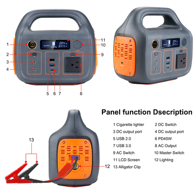 पोर्टेबल ऊर्जा भंडारण उत्पादन 110V एसी लिथियम आयन बैटरी 300W अक्षय ऊर्जा होम पावर स्टेशन
