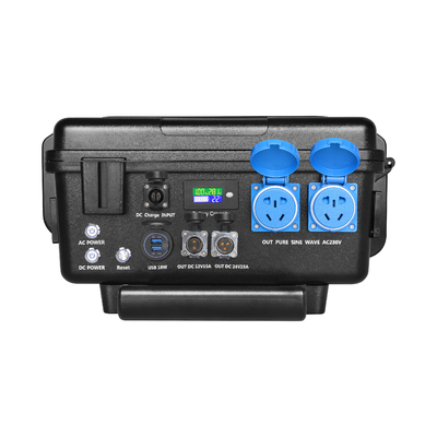 Lifepo4 बैटरी 110v 220v 2500w . के साथ लिथियम पोर्टेबल पावर स्टेशन चार्ज करना