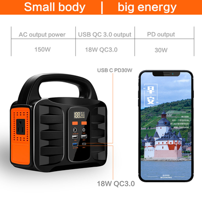 औद्योगिक लिथियम पोर्टेबल पावर स्टेशन जनरेटर 150W