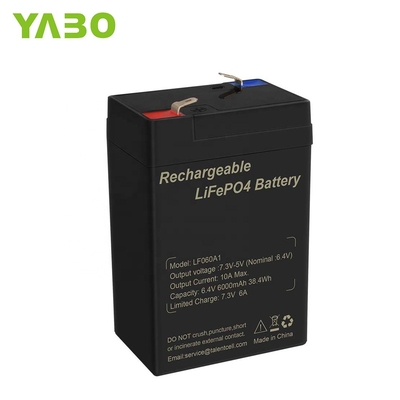 6.4V 4.5Ah 6v 5Ah डीप साइकिल LiFePO4 बैटरी रिचार्जेबल लाइटिंग
