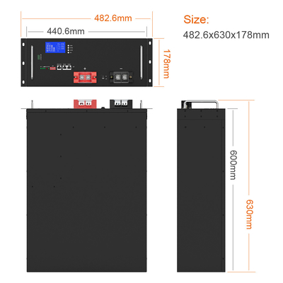 कस्टमाइज्ड हाई क्वालिटी डीप साइकिल 3.2V 16S1P 170Ah बैटरी पैक एनर्जी स्टोरेज 48V LiFePO4 लिथियम बैटरी