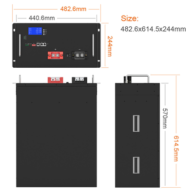 कस्टम सोलर डीप साइकिल Lifepo4 लिथियम बैटरी 48V 200AH 230AH 170AH