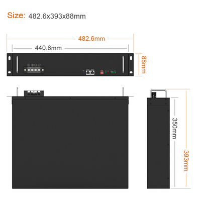 कस्टम ऊर्जा भंडारण लिथियम आयन बैटरी 48V 50Ah LiFePO4