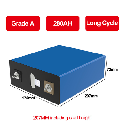 सुपर बिक्री 3.2V 280Ah Lifepo4 बैटरी सेल 4000 चक्र ग्रेड ए क्रांतिकारी3.2V 280Ah